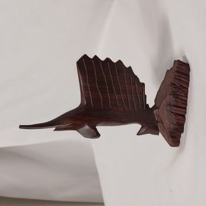 Ironwood Swordfish Carving Home Decor